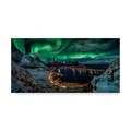 Trademark Fine Art Javier De La 'Chasing The Northern Lights' Canvas Art, 12x24 1X06046-C1224GG